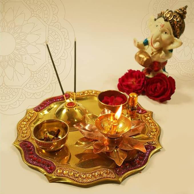 Traditional brass deepam